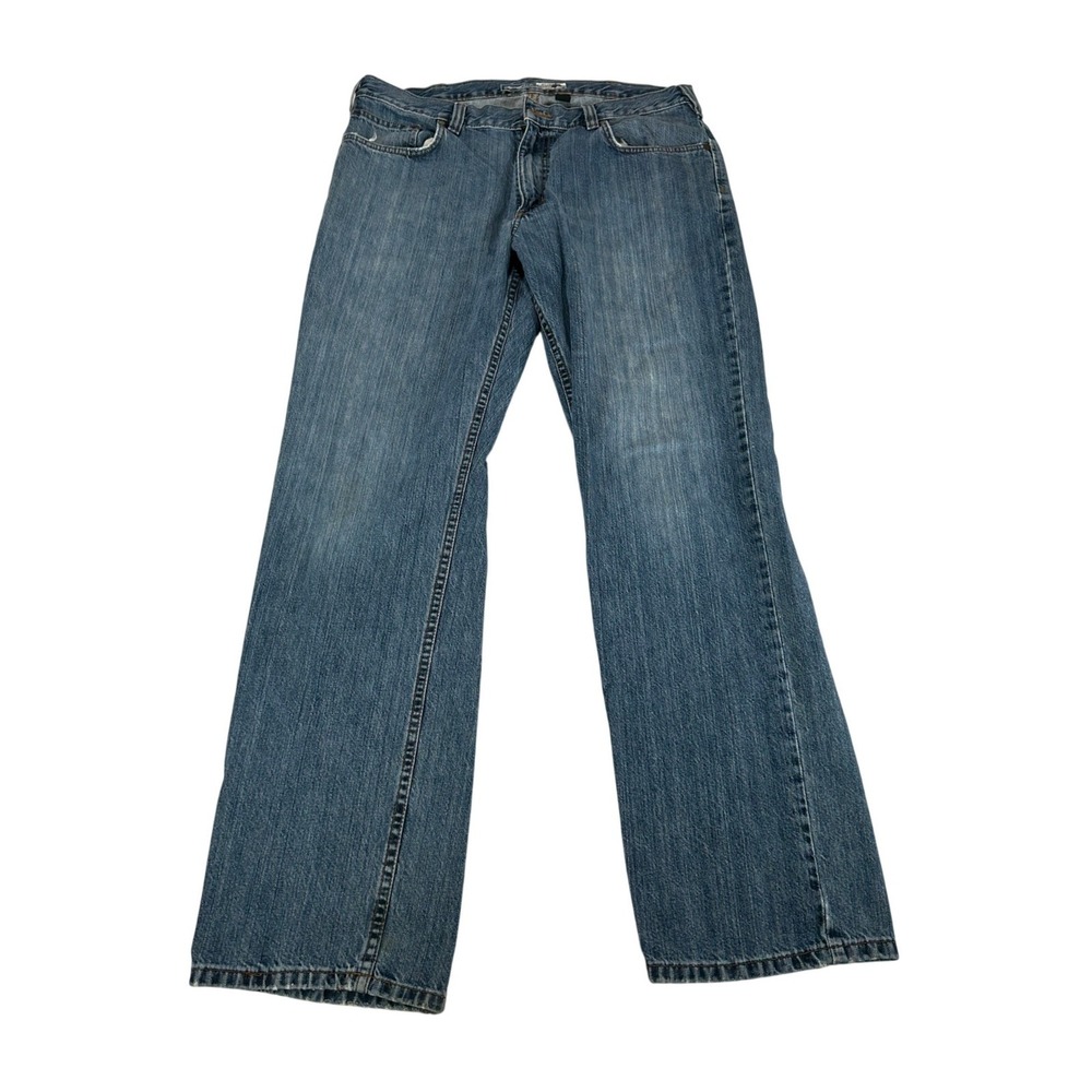 Carhartt Mens Relaxed Fit Jeans Blue Medium Wash BD5119-M 36x34 Cotton Denim